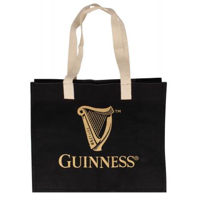 Guinness jute bag, black with Guinness logo