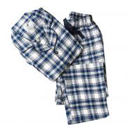 Pyjama blue white check XL
