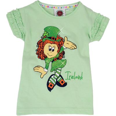 Children Ireland T-Shirt with dancer, green 9-10 years