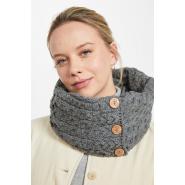 High quality knitted scarf, grey