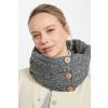 High quality knitted scarf, grey