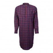 Nightshirt for ladies and men, purple tartan 3XL