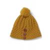 Knitted hat with Pompom, yellow