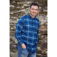 Grandfather Shirt - Green Tartan S