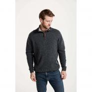 Herren Strickpullover, dunkelgrau L