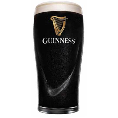B-Ware: Guinness Glas mit Relief 0,5l