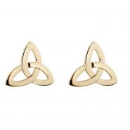 10 K Gold Trinity Knot Earrings