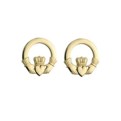 10K Gold Claddagh Earrings