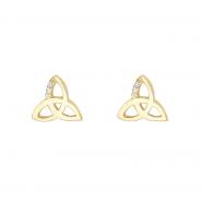 10K Gold Trinity Knot Stud Earrings