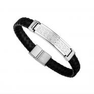 Stainless Steel Leather Bracelet