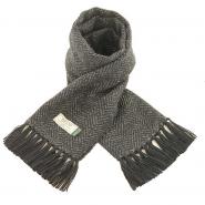Hochwertiger Herren-Strickschal, grau