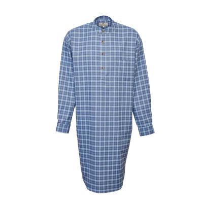 Nachthemd für Damen und Herren, blau-weiß kariert