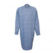 Nachthemd für Damen und Herren, blau-weiß kariert