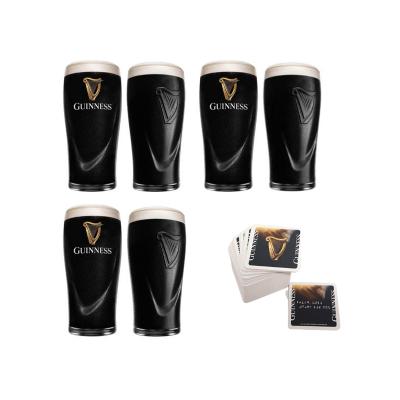 Guinness Glasses Set 0,5l, 6 Glasses with Relief
