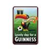 Blechschild, Guinness Fussball-Tukan